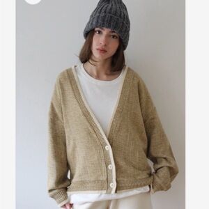 NA NIN BASKETWEAVE SILK KNIT CARDIGAN - Medium Raymond